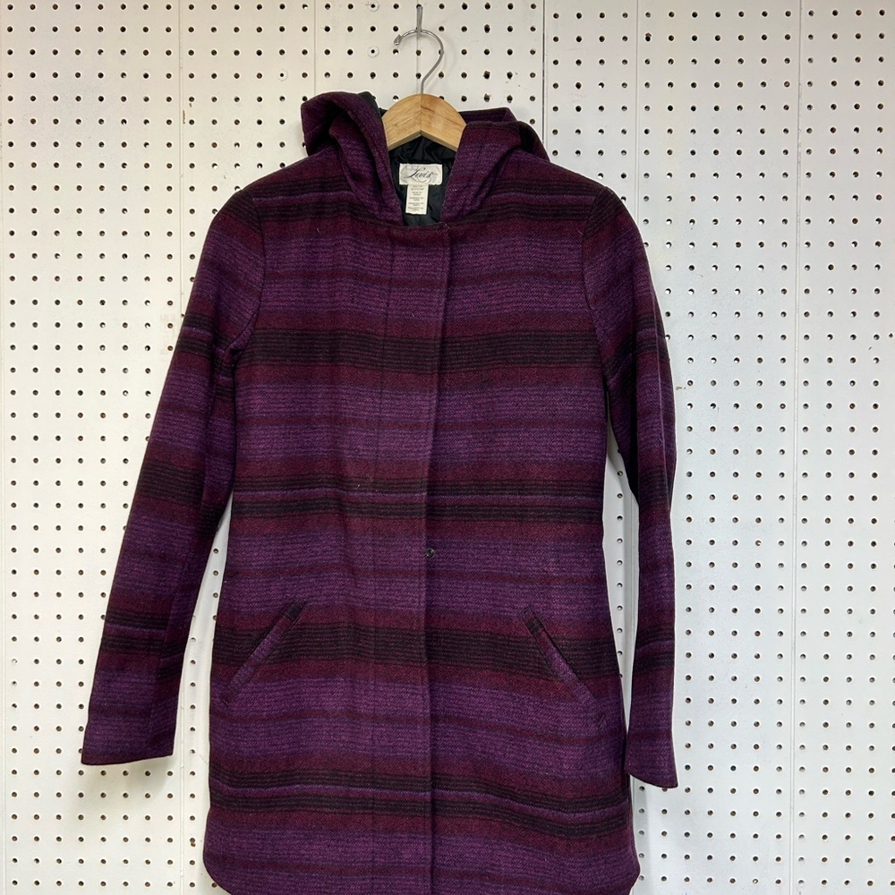 Levis Purple and Black Wool Hooded Jacket